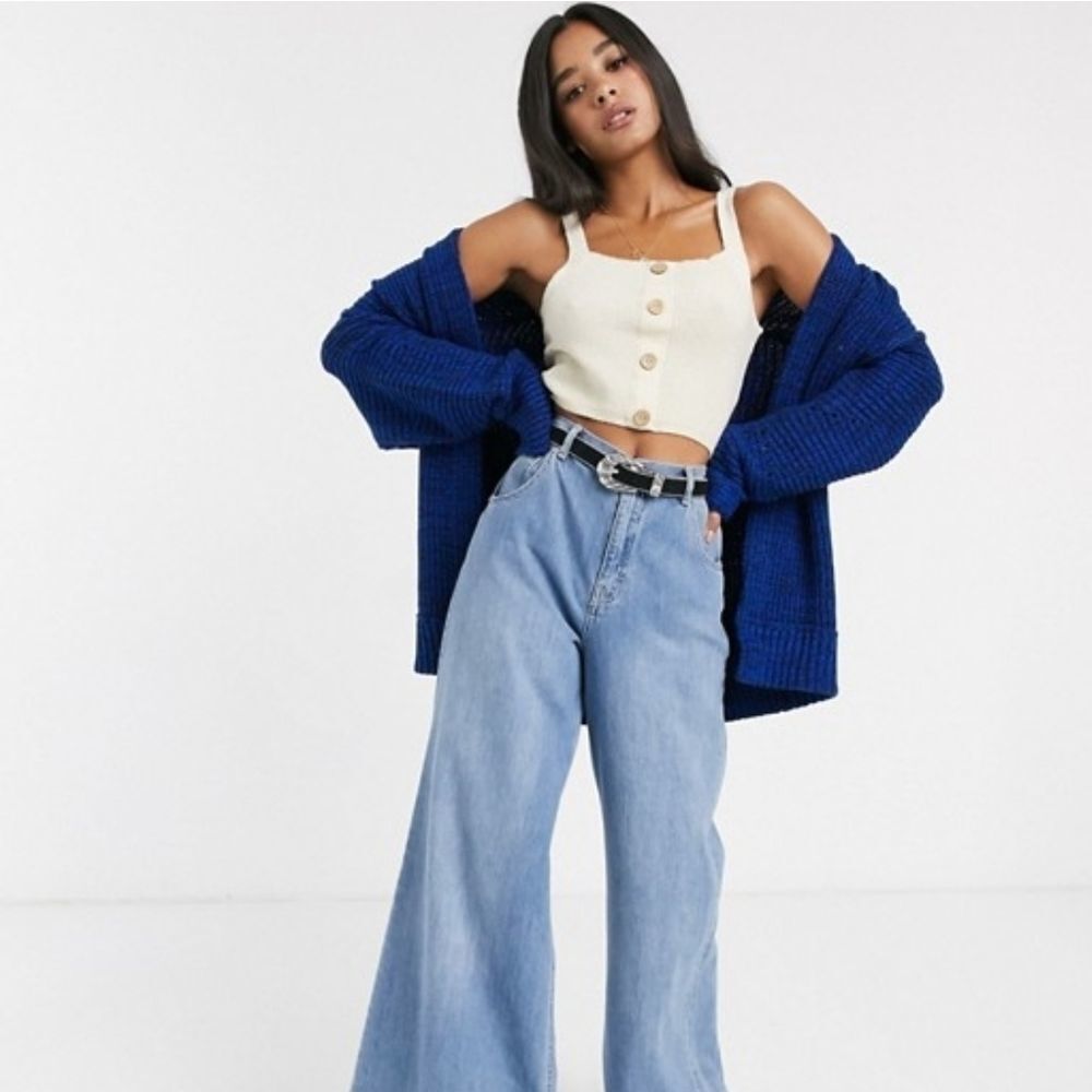 Free People Blue Cardigan